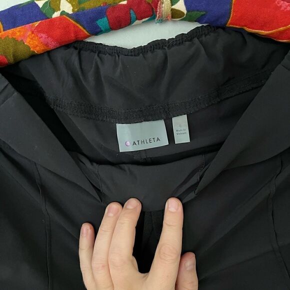 Athleta black cropped wide leg pants - Picture 3 of 5
